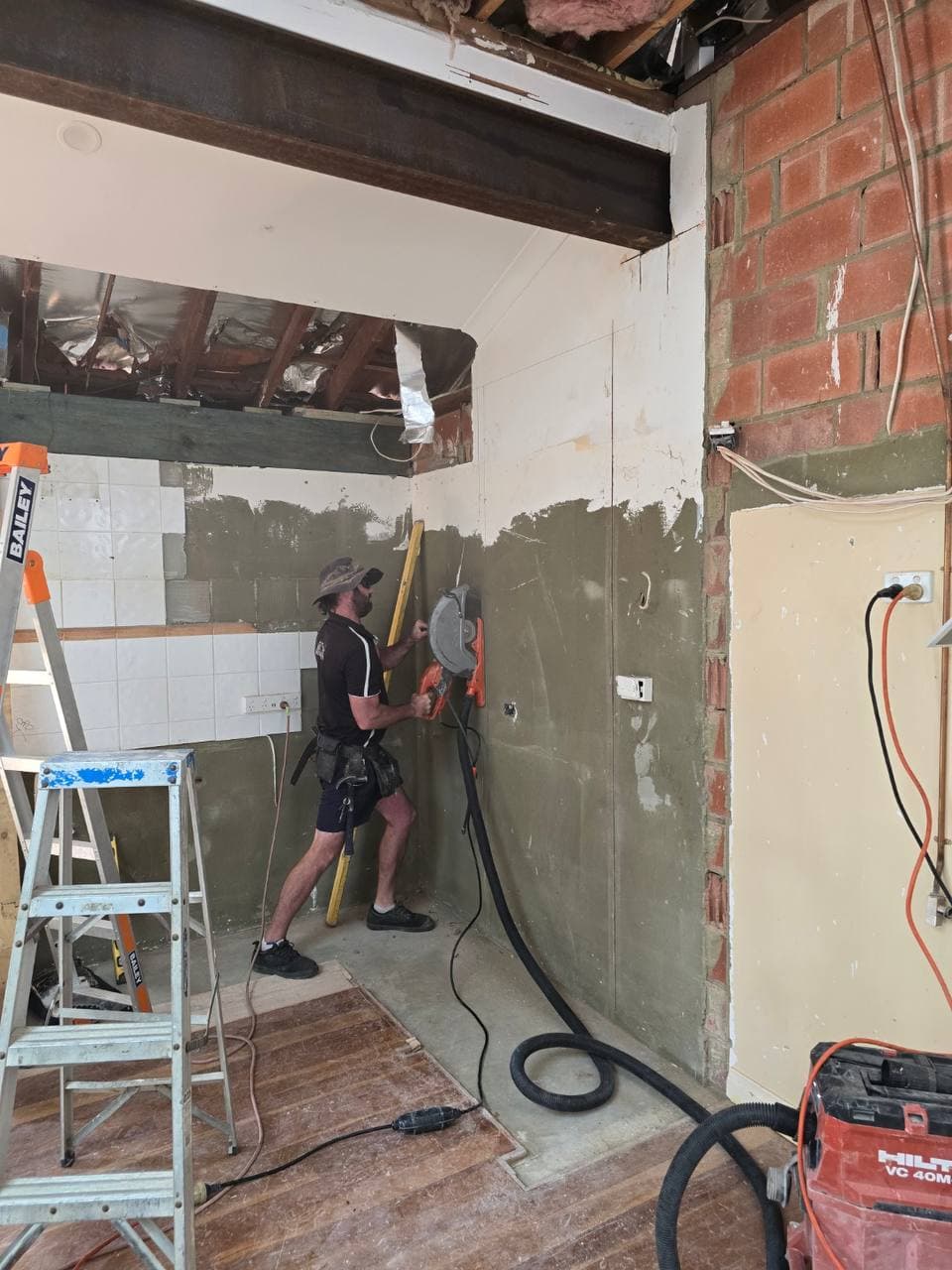 Just-in-timber wall removal project.